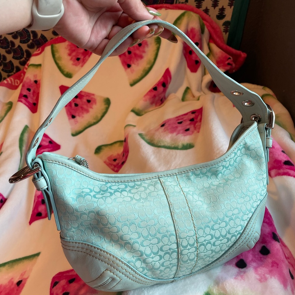 Coach Y2K mini soho hobo shoulder bag baby blue